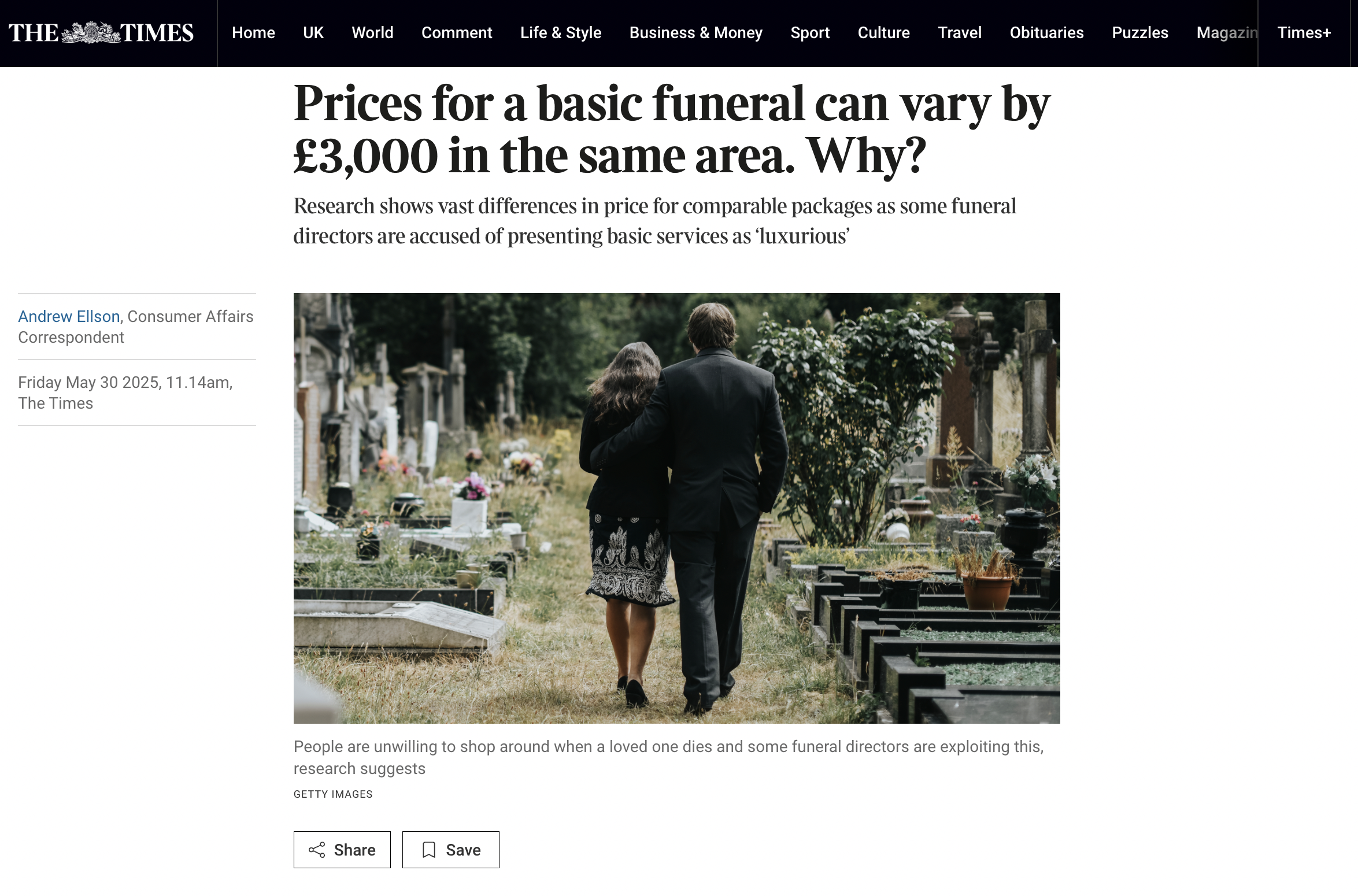 The Farewell Guide in The Times